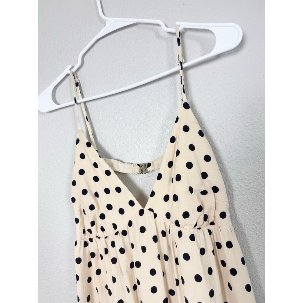 Abercrombie & Fitch Polka Dot Maxi Dress Open Back Tie Strap Flowy - Picture 2 of 6